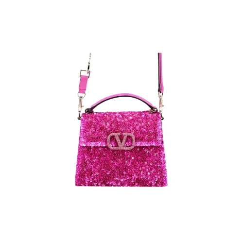 Valentino Телячья кожа Портативная Сумка через плечо Сумка на плечо Мини Женская Розовая