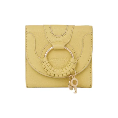 See By Chloe Hana Рельефная кожа Козья кожа Кошелек Мини Женский Винтаж Желтый
