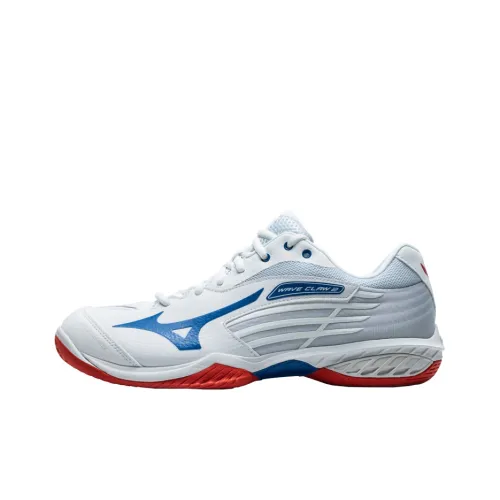 Mizuno WAVE CLAW 2 Бадминтонная обувь Низкий топ Белый Синий Красный Унисекс