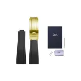 Чёрный + Золотистая пряжка [Все интерфейс 20 мм]