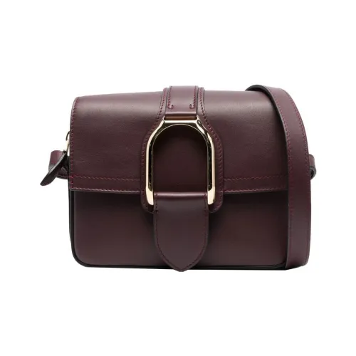 Polo Ralph Lauren Телячья кожа Сумка через плечо Стандартная Женская Бордовая