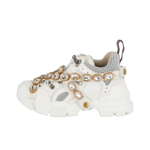 GUCCI Flashtrek Low Топ Толстоподошвенные кроссовки Женские Белые