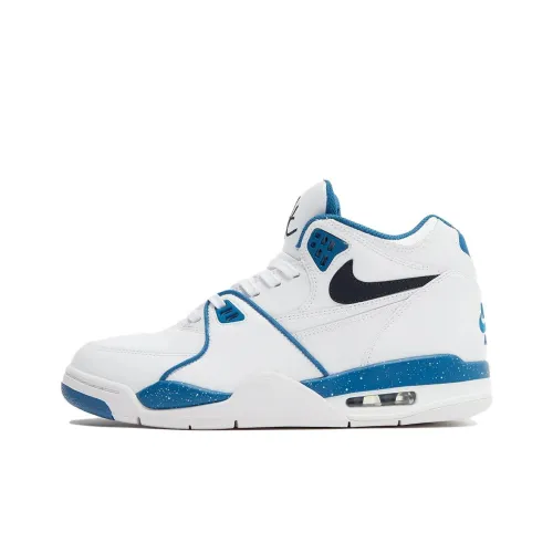 Nike Air Pilot 89 противоскользящий высокий топ винтажные баскетбольные кроссовки мужские белые и синие