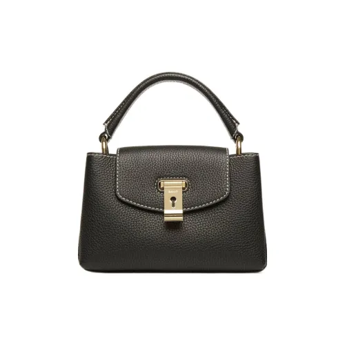 BALLY Layka Телячья кожа с рельефным узором Квадратная сумка Сумка Женская Черная