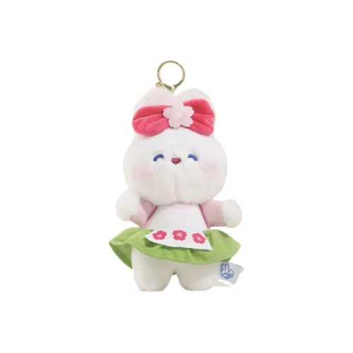 Lanisi Delicious White Rabbit Cherry Blossom Picnic Collection Зеленая цветочная юбка Кукла Плюшевая подвеска