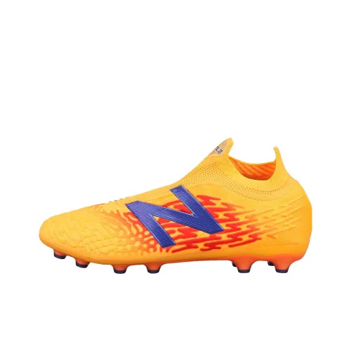 New Balance совместный бренд Tekela V3+ AG Искусственная трава Футбольные бутсы Унисекс Оранжевый Желтый