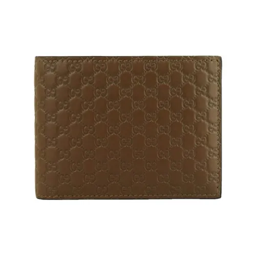 GUCCI Кожа Кошелек Стандартный Мужской Темно-Коричневый