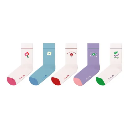 Duanmei 5 пар Модные Цветочные Аранжировки Женские Носки до Икры MID