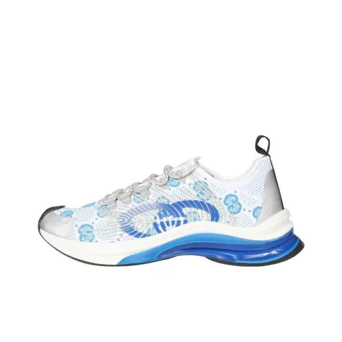 GUCCI Устойчивая к истиранию низкая спортивная обувь мужская синего и белого цвета