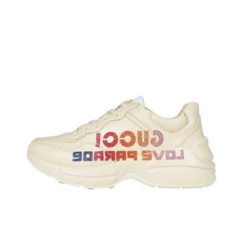 GUCCI Rhyton Амортизация Низкий Топ Повседневная Обувь Женская Айвори