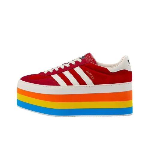 Adidas Originals x GUCCI Gazelle Low Топ Обувь на платформе Женская Красная