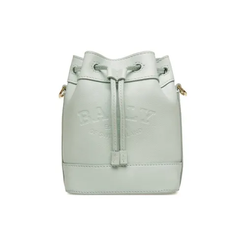 BALLY Cleoh Корова Кожа Ведрообразные Сумки Сумка через плечо Сумка на плечо Мини Женская Светло-зеленая