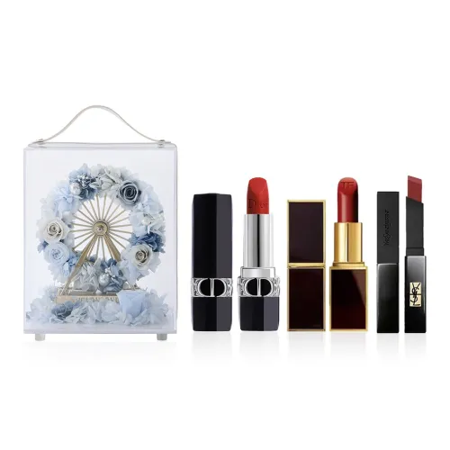 DIOR Exclusive Preserved Flower Ferris Wheel Beloved Подарочные Наборы Коробка Легко Смешиваемый Длинный Тривожный Цвет Лицо 999 3 Упаковки