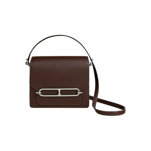 HERMES Roulis Evercolor Телячья кожа Сумка через плечо Мини Женская Мокко