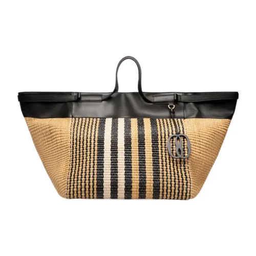 BALLY Ткань Тоут Сумка Сумка для покупок Сумка Мужская Бежевая