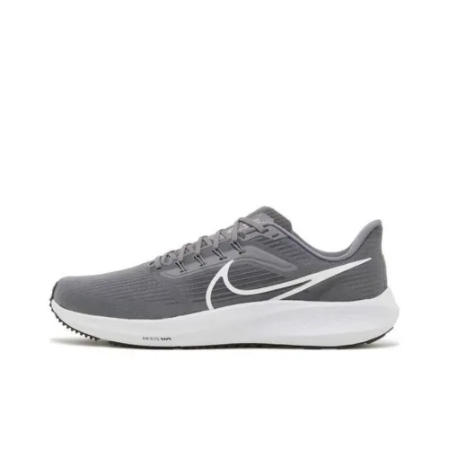 Nike Air Zoom Pegasus 39 Амортизаторы Устойчивые к истиранию Низкий Топ Беговые кроссовки Мужские Серый Белый