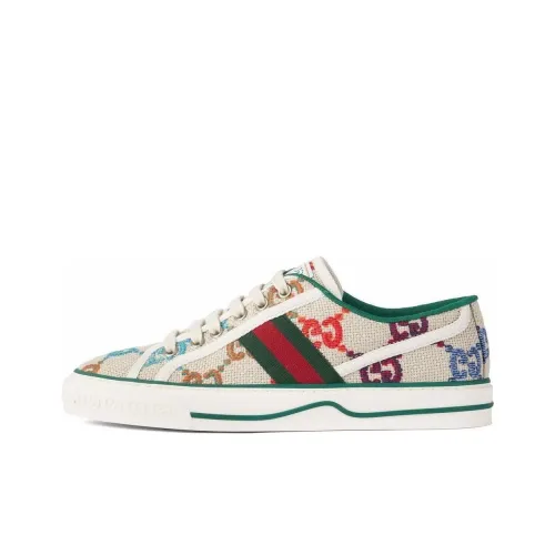 GUCCI Tennis 1977 Стильные Скейтбординги Женские Бежево-зеленый