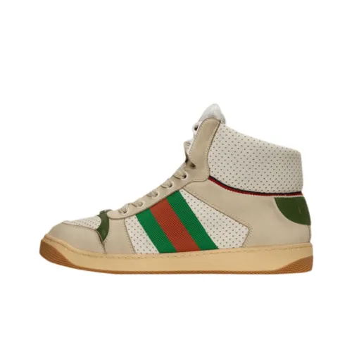 GUCCI Screener High Топ Скейтборд Кроссовки Мужские Белые Зеленые