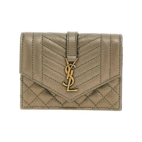 SAINT LAURENT Кожа Кошелек Женские Коричневый