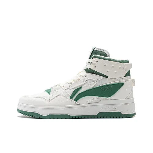 LINING Yamahara 2,0 Slip Resistant Abrasion Resistant High Top Скейтборд Кроссовки Женские Белый Зеленый