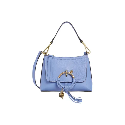 See By Chloe Рельефная кожа Козы Сумка через плечо Сумка через плечо Мини Женская Синяя