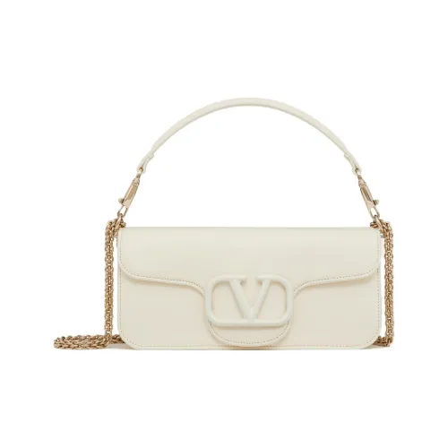Valentino Locò Телячья кожа Сумка-багет Сумка через плечо Сумка через плечо Стандартная Женская Айвори