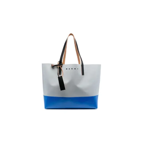 MARNI Tribeca с Телячьей Кожей Тоут Сумка Сумка для покупок Сумка через плечо Сумка Большая Мужская Серый Синий