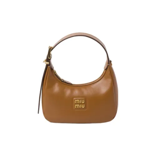 MIU MIU Сумка из кожи сумка-хобо сумка через плечо женская карамель