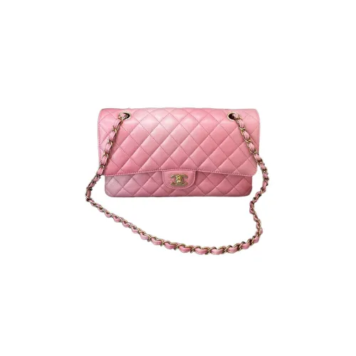 CHANEL Classic Flap CF Cloudy Перламутровая Козья Кожа Сумка через плечо Сумка на плечо Женская Светло-розовая