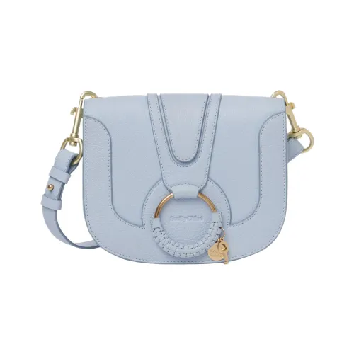 See By Chloe Hana Рельефная кожа Козья Сумка через плечо Сумка на плечо Женская Синяя