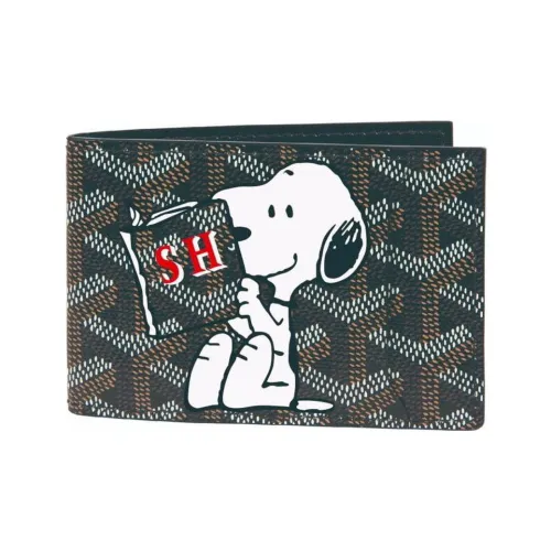 GOYARD SAINT FLORENTIN Холст Телячья кожа Собачьи зубы Кошелек Унисекс Зеленый