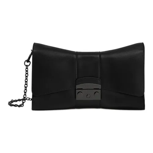 Furla Metropolis Collection Гладкая кожа Сумка через плечо Сумка на плечо Маленькая Женская Черная