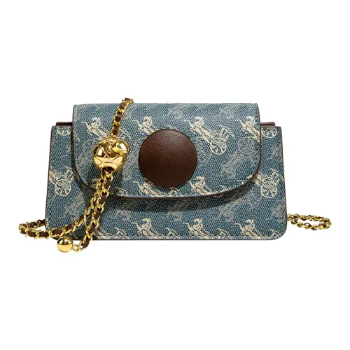 Jacoponnus Коровья кожа Конверт Сумка Сумка через плечо Маленькая Женская Кофейная Carriage Синяя