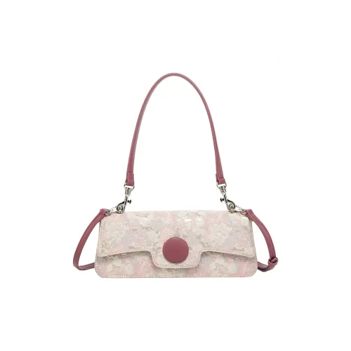 Jacoponnus Сумка через плечо из коровьей кожи маленькая сумка для женщин сиреневый и резиновый розовый жаккард