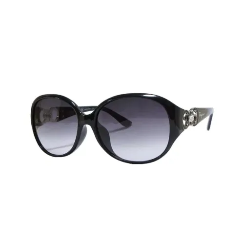 FERRAGAMO Пластик Нерегулярная форма Солнцезащитные очки Женские Черный