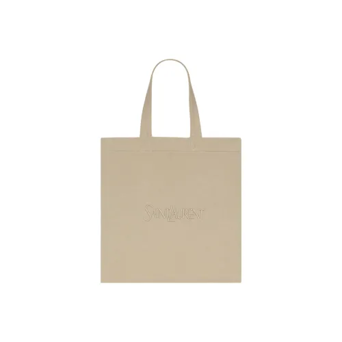 SAINT LAURENT Хлопок Тоут Сумка Сумка для покупок Сумка на плечо Сумка обычная Мужская Светлый Умбра