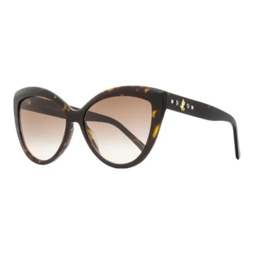 Jimmy Choo Ацетатные солнцезащитные очки "Кошачий глаз" Женские цвет "Черепаховый"