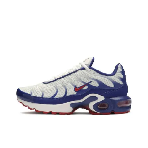 Nike Air Max Plus Low Топ Беговые кроссовки Унисекс Белый Синий