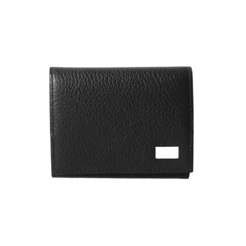 Dunhill Мужской кожаный кошелек для монет черный