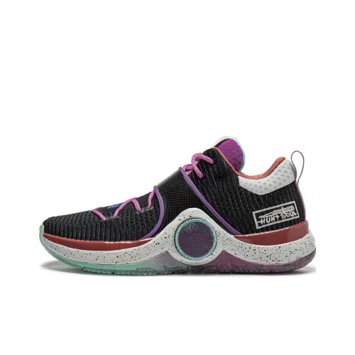 LINING WOW 6 Баскетбольные кроссовки MID Топ Черный/Лаймово-серый Мужской