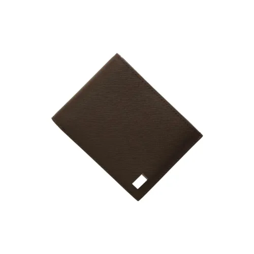 Dunhill PVC Монетница Кошелек Мужской Коричневый
