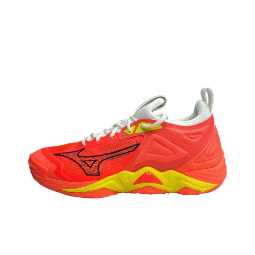 Mizuno WAVEMOMENTUM 3 Low Топ Кроссовки для тренировок Унисекс Оранжевый Красный