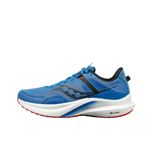 Saucony Tempus TanTu 1 Slip-Resistant Abrasion-Resistant Low-Top Беговые кроссовки Мужские Синий Белый