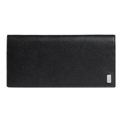 Dunhill Full с рельефом телячья кожа кожаный кошелек стандартный мужской черный