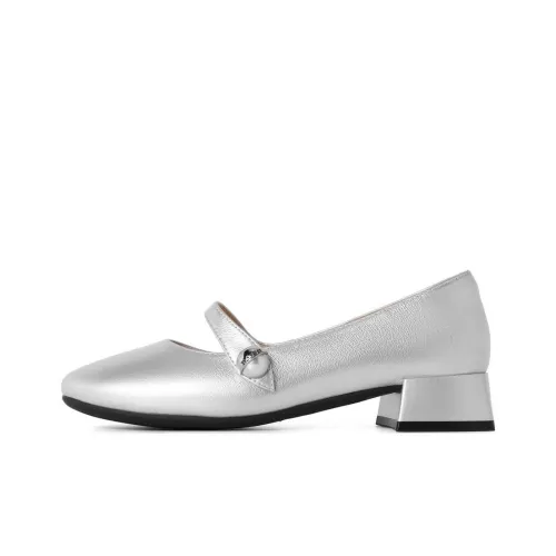 Белль Грубый каблук Туфли Мэри Джейн 3 см Женские