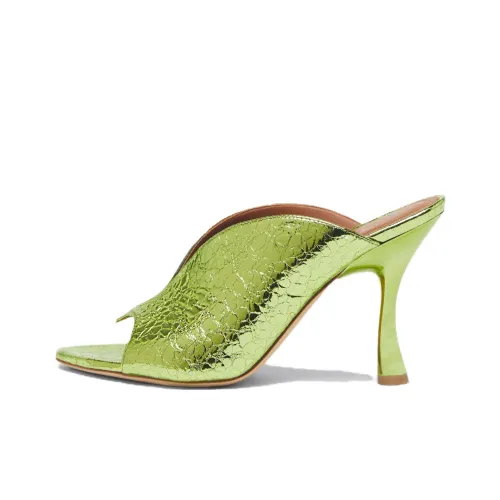 Malone Souliers Henri Шлепанцы 9 см Женские Зеленые