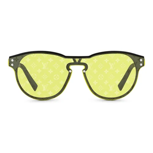 LOUIS VUITTON Нерегулярная форма Солнцезащитные очки Мужской Черный