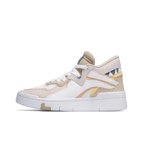 LINING Wave Slip-Resistant Abrasion-Resistant MID Топ Скейтборд Кроссовки Женские Белые Серые Розовые