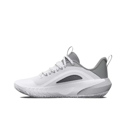 Under Armour HOVR Ascent Баскетбольные кроссовки Низкий топ Белый Серый Женские