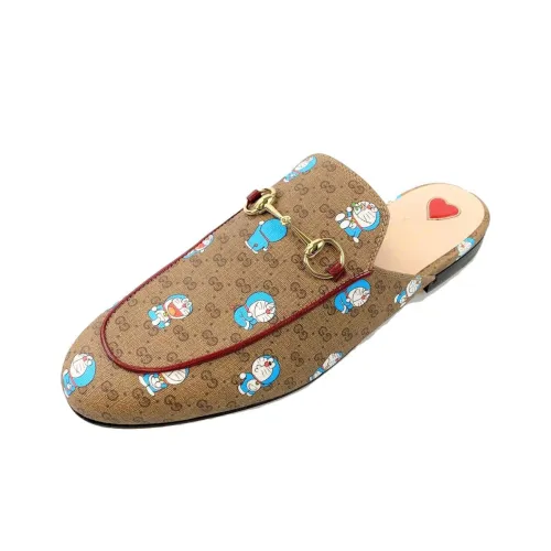 Дораэмон x GUCCI Princetown Повседневная обувь Женская Коричневая